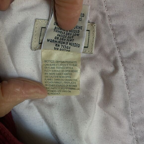 Vintage Corduroy Women Pants 16P Red High Rise Mom Tapered 90s Grunge LL Bean - Picture 14 of 14